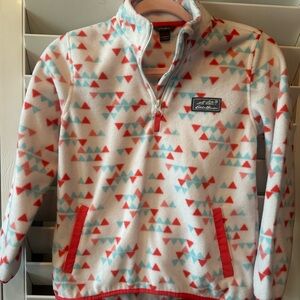 Girls Eddie Bauer fleece quarter zip pull over size 10